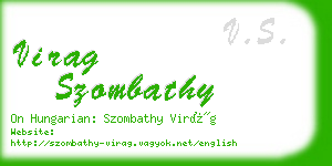 virag szombathy business card